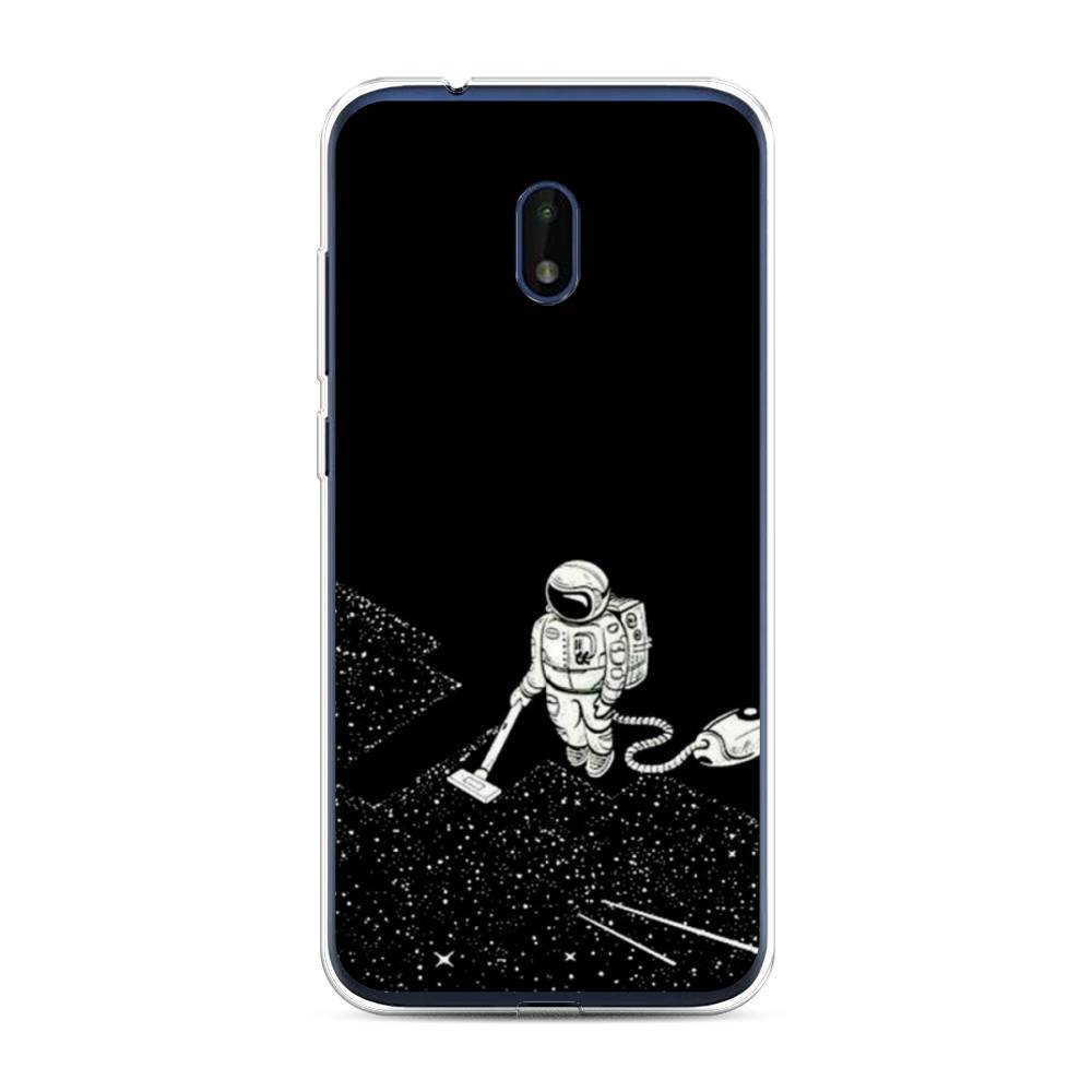 

Чехол Awog на Nokia C1 Plus / Нокиа C1 Plus "Космонавт с пылесосом", Белый, 124650-4