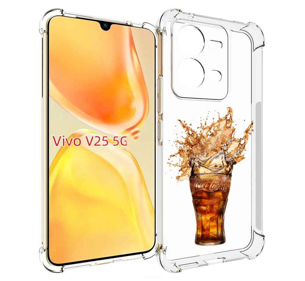 

Чехол MyPads Кола-в-стакане для Vivo V25 5G / V25e, Прозрачный, Tocco