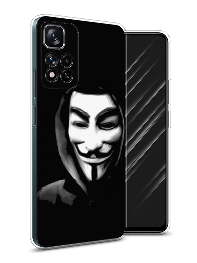 

Чехол Awog на Xiaomi Redmi Note 11 Pro Plus 5G "Анонимус", Разноцветный, 312150-5