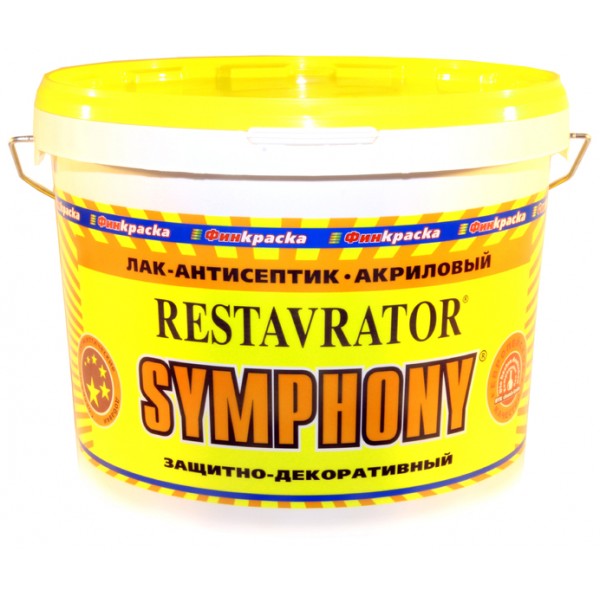 

Лак Symphony Restavrator шелковисто-матовый 9 л Рябина, Restavrator