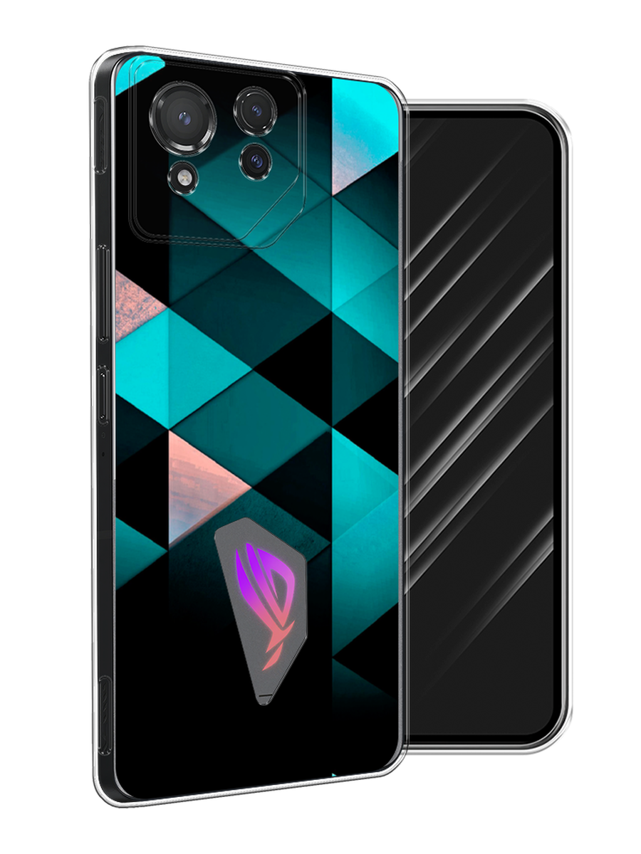 

Чехол Awog на Asus ROG Phone 8 "Геометрия 16", Бирюзовый;черный, 45150-1