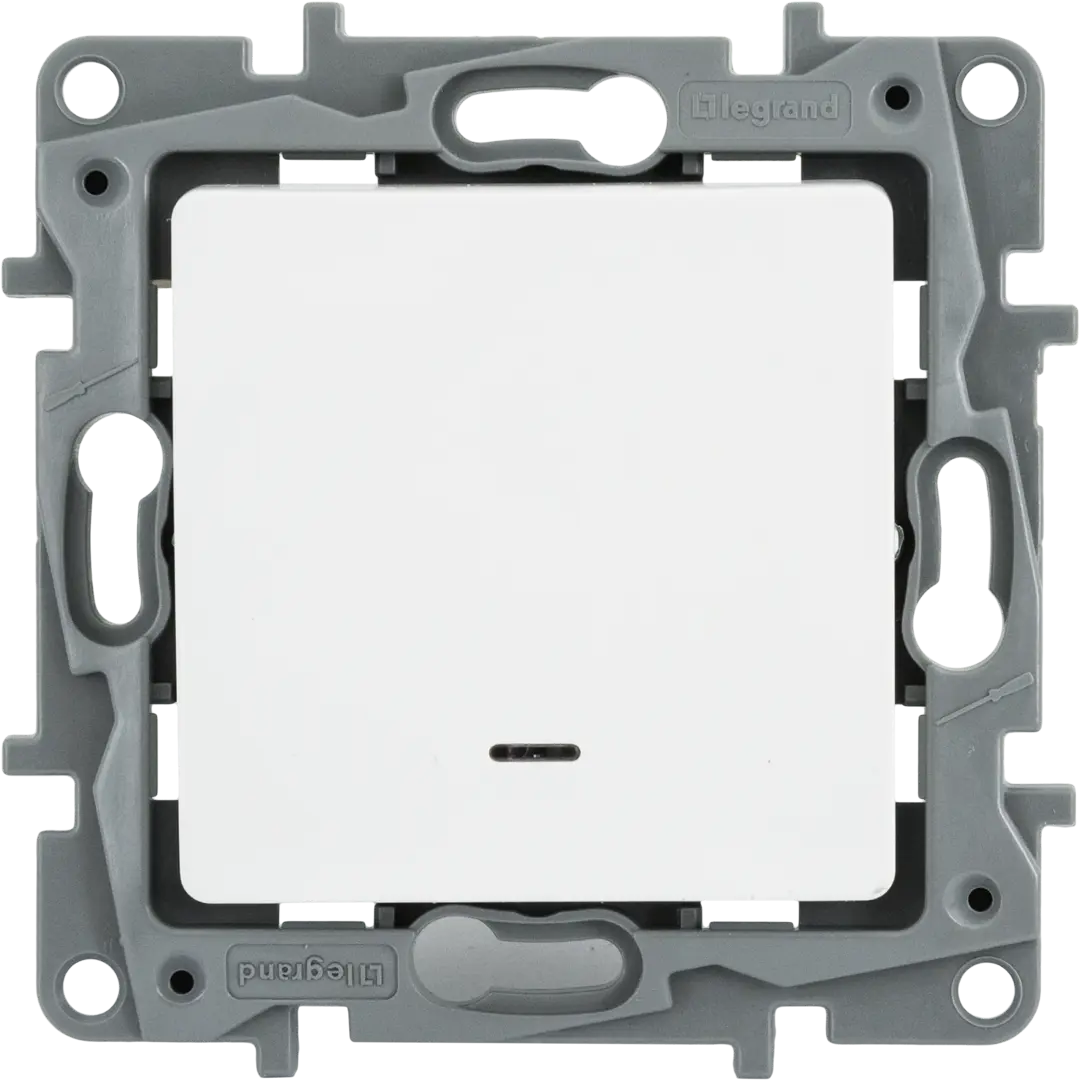 

Переключатель встраиваемый Legrand Etika 1 клавиша, цвет белый