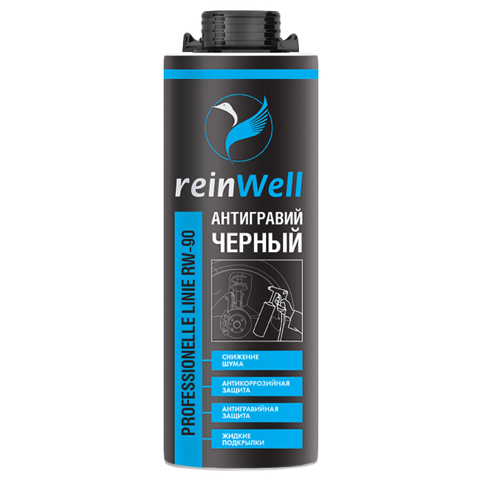 

4981 ReinWell Антигравий (черный) RW-90 (1л)
