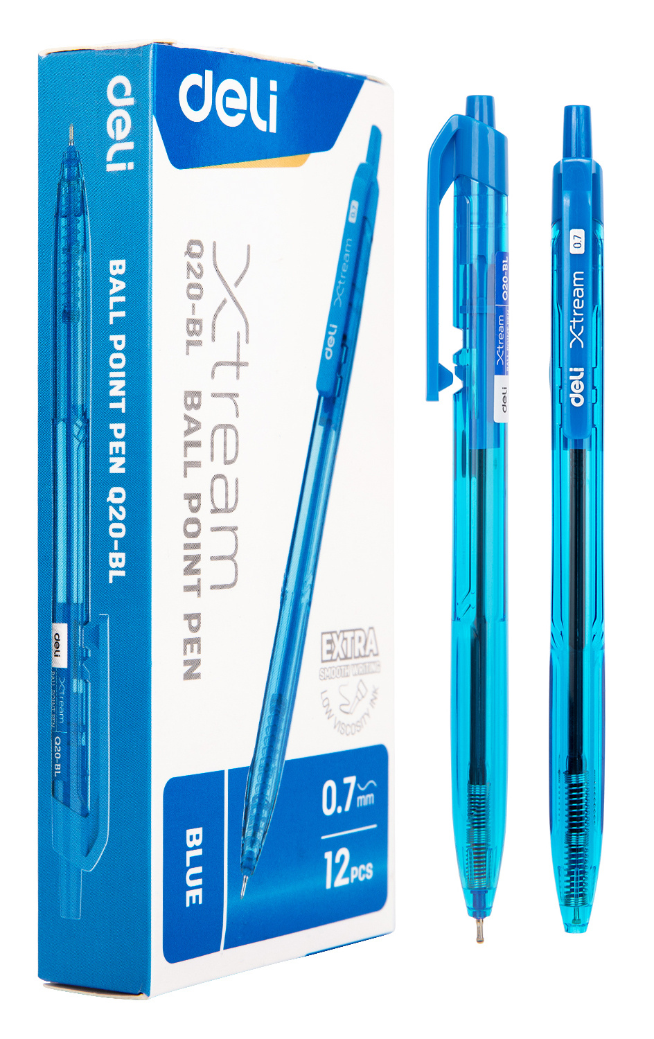 

Ручка шариков. автоматическая Deli X-tream EQ20-BL синий/прозрачный d=0.7мм (1шт)