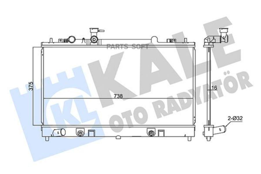 

Радиатор Mazda 6/6 Hatchback/6 Station Wagon 02>08 KALE 347880