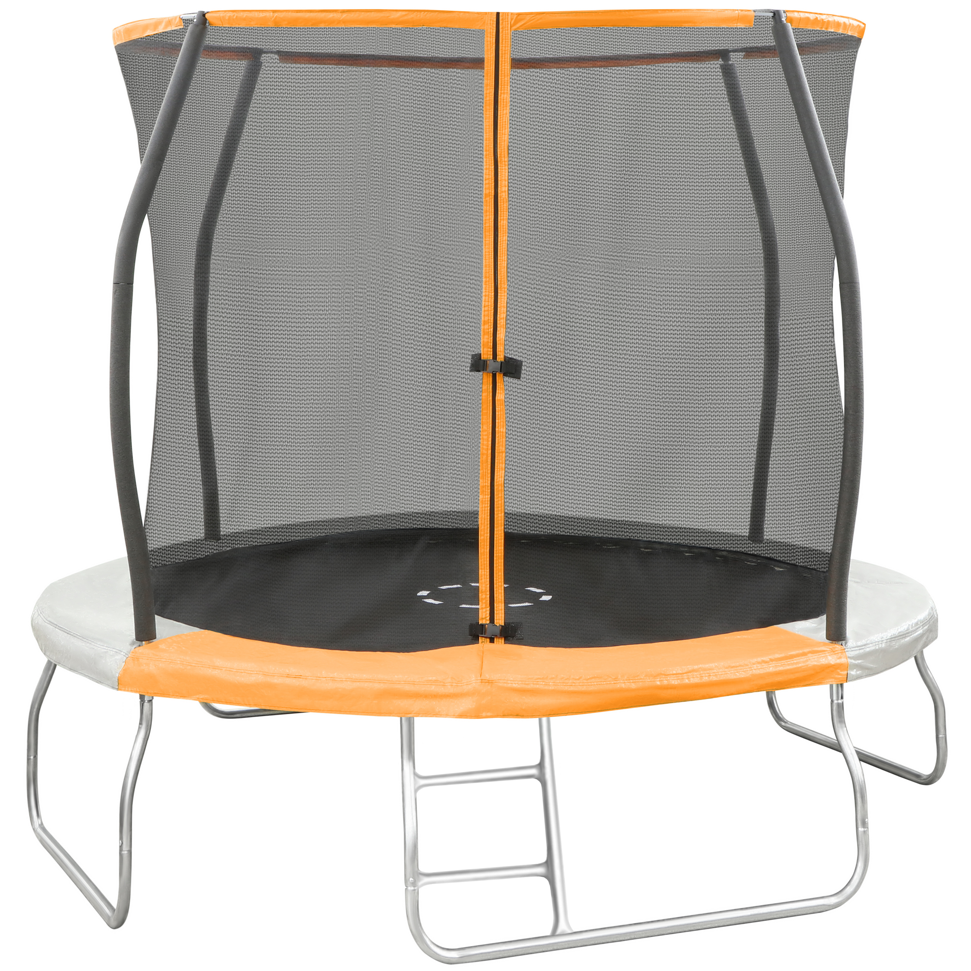 фото Батут sportspower гальванизированный с сеткой и лестницей 366 см, orange