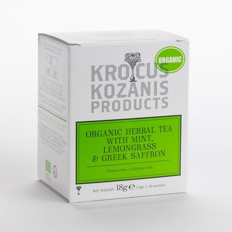 

Травяной чай KROCUS KOZANIS с мятой и шафраном bio, 1.8 г х 10 шт, Чай в пакетиках