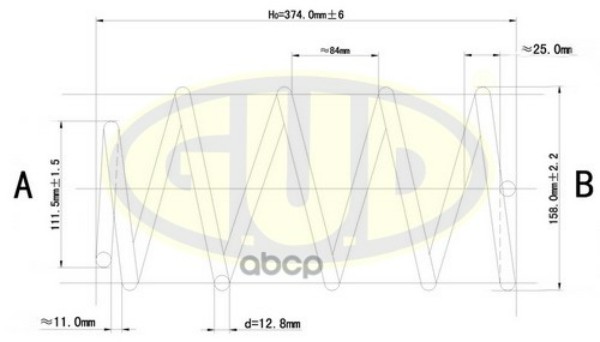 

Пружина Пер Ford Focus Ii 2.0/1.6tdci 04> G.U.D арт. GCS027603