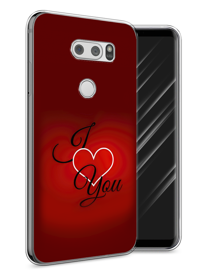 

Чехол Awog на LG V30 "I love you 3", Красный;черный, 83050-6