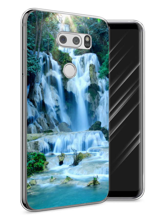 

Чехол Awog на LG V30 "Водопад 8", Голубой;зеленый, 83050-4