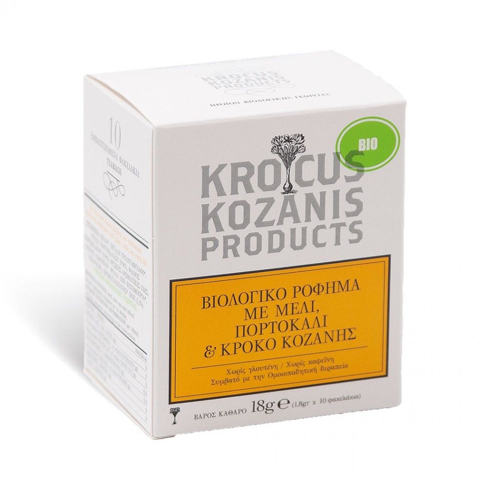 

Травяной чай KROCUS KOZANIS с медом и шафраном bio, 1.8 г х 10 шт, Чай в пакетиках