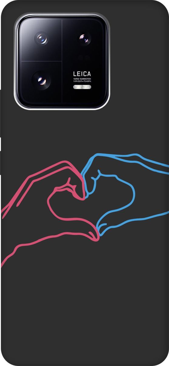 

Чехол на Xiaomi 13 Pro с 3D принтом "Fall in Love" черный, Черный;голубой, 158978