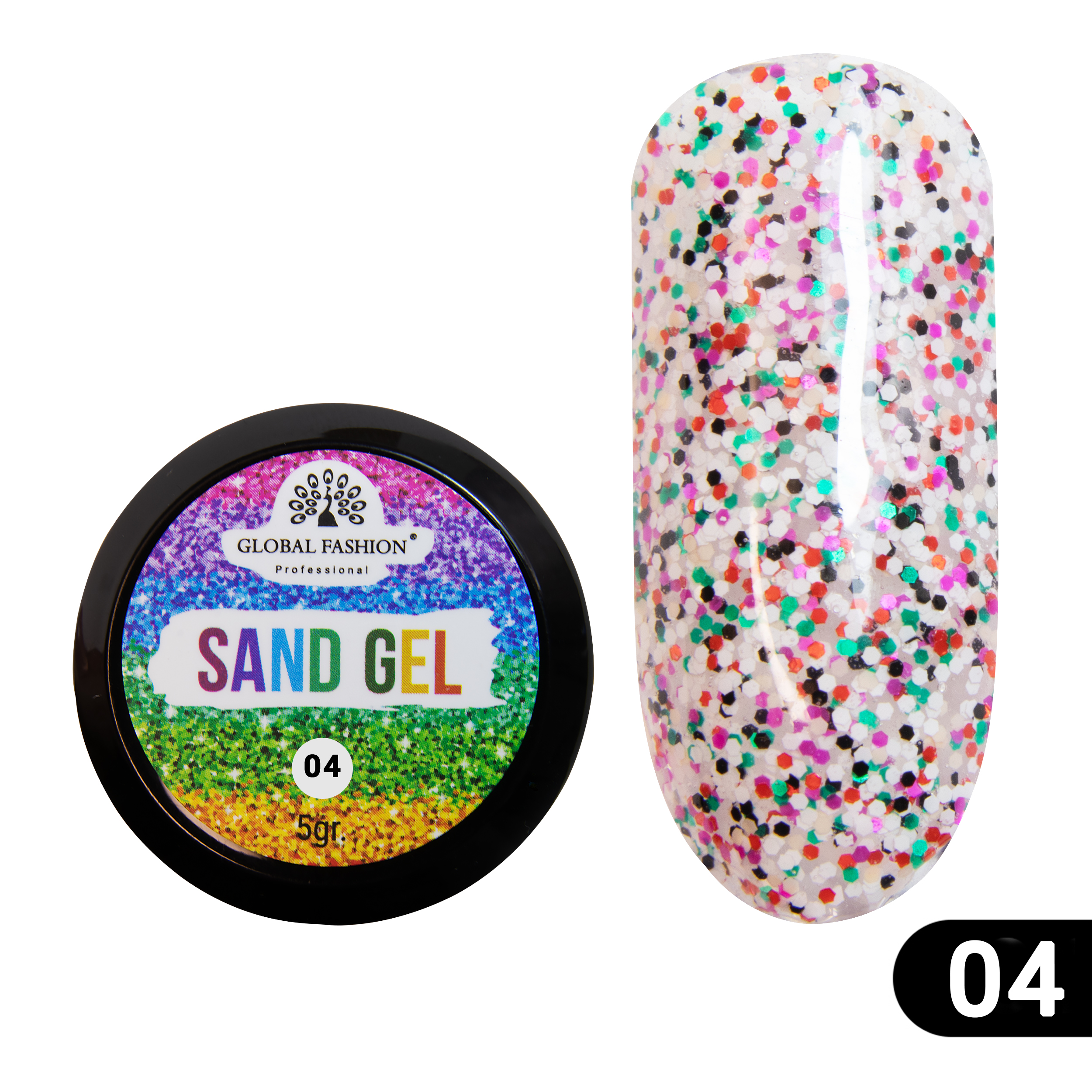 Гель-краска Global Fashion Sand gel №04 5 г