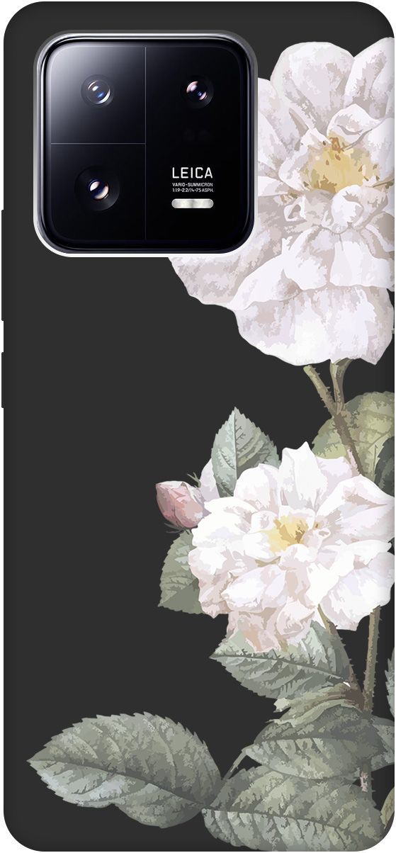 

Матовый Soft Touch Чехол на Xiaomi 13 Pro с 3D принтом "White Rose" черный, Черный;желтый, 158978