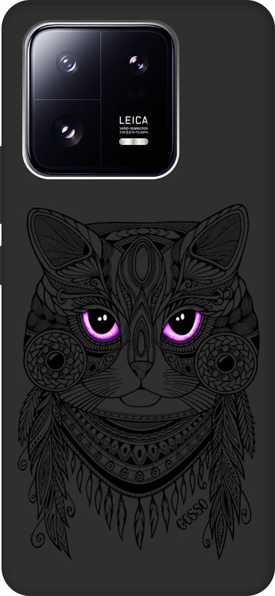 

Матовый Soft Touch Чехол на Xiaomi 13 Pro с 3D принтом "Grand Cat" черный, Черный;розовый, 158978