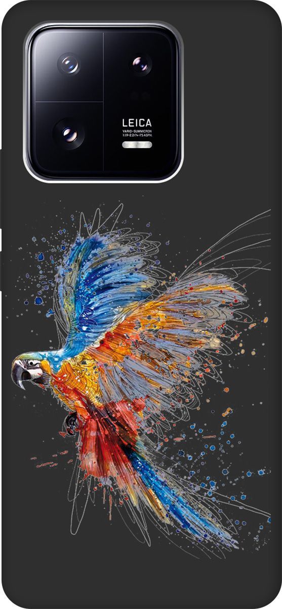 

Чехол на Xiaomi 13 Pro с 3D принтом "Colorful Parrot" черный, Черный;красный, 158978
