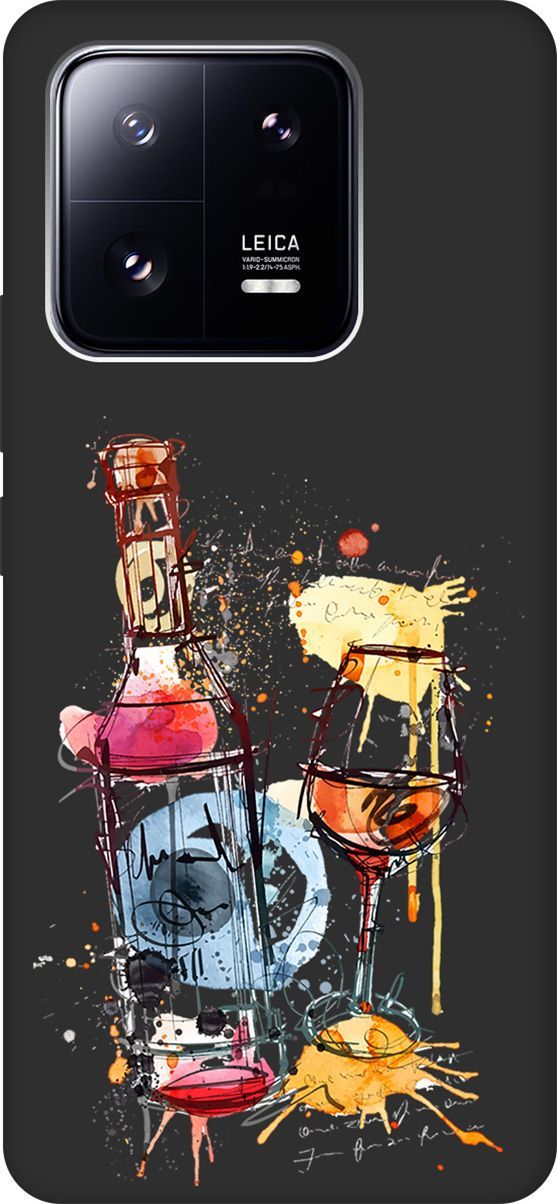 

Чехол на Xiaomi 13 Pro с 3D принтом "Aquarelle Wine" черный, Черный;голубой, 158978