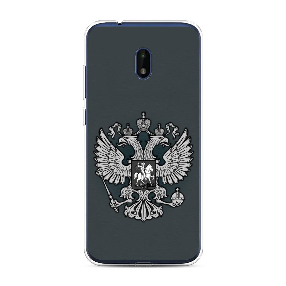 

Чехол Awog на Nokia C1 Plus / Нокиа C1 Plus "Герб России серый", 124650-5
