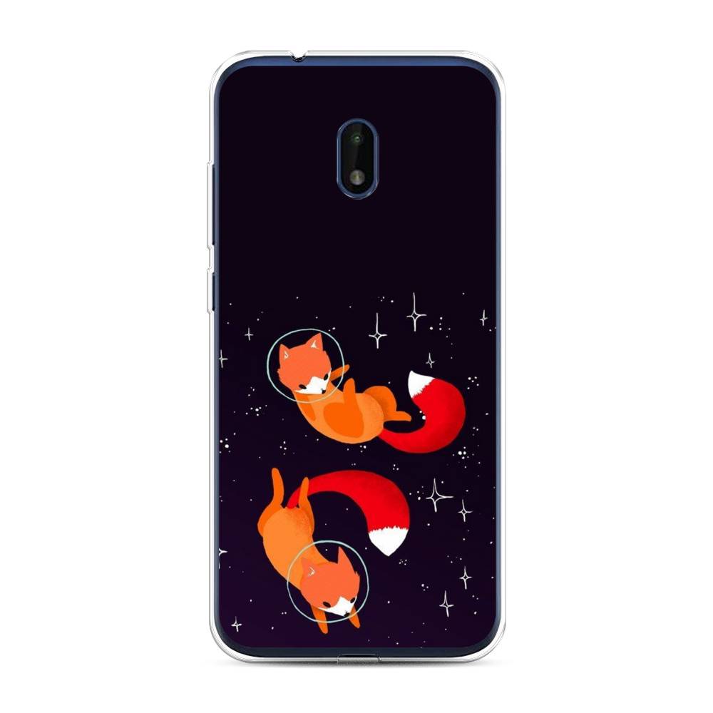 

Чехол Awog на Nokia C1 Plus / Нокиа C1 Plus "Лисы космонавты", Оранжевый, 124650-4