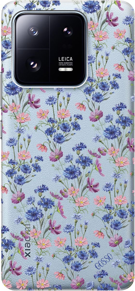 

Чехол на Xiaomi 13 Pro с 3D принтом "Lovely Cornflowers" прозрачный, Прозрачный;голубой, 158975