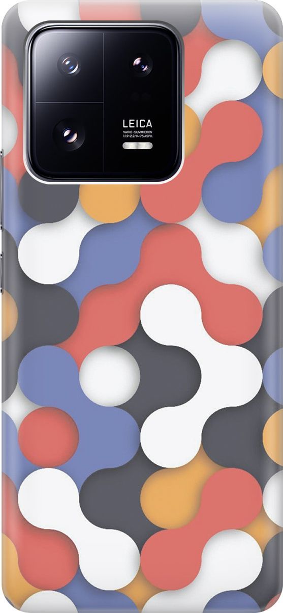 

Чехол на Xiaomi 13 Pro "Разноцветный детальки", Белый;красный, 158959