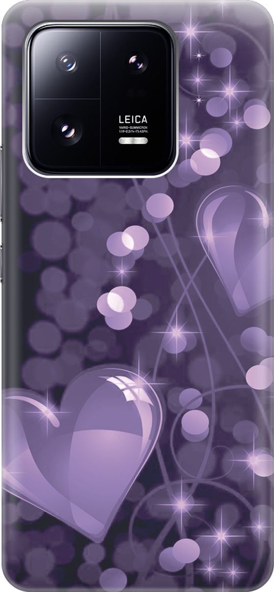 

Чехол на Xiaomi 13 Pro "Любовь в фиолетовом цвете", Фиолетовый;черный, 158961