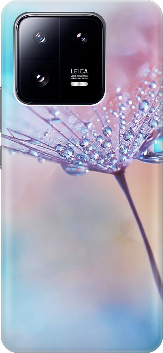 

Чехол на Xiaomi 13 Pro "Капелька на одуванчике", Голубой;розовый, 158966
