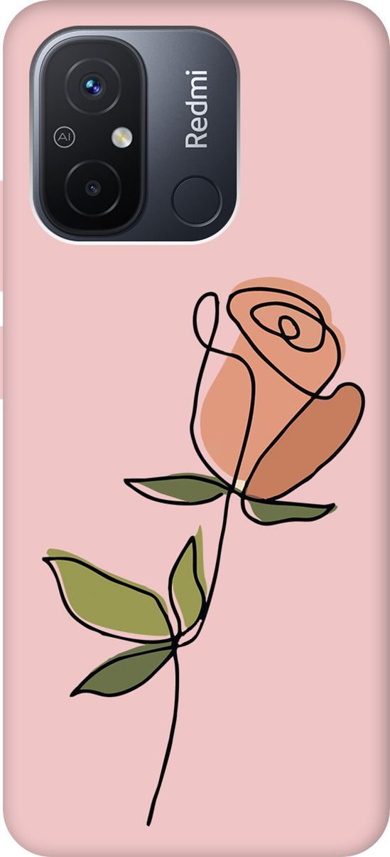 Чехол на Xiaomi Redmi 12C Silky Touch Premium с принтом 