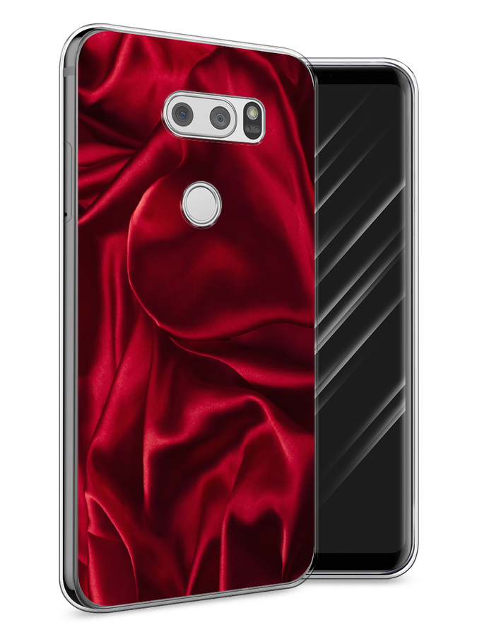 

Чехол Awog на LG V30 "Текстура красный шелк", 83050-3