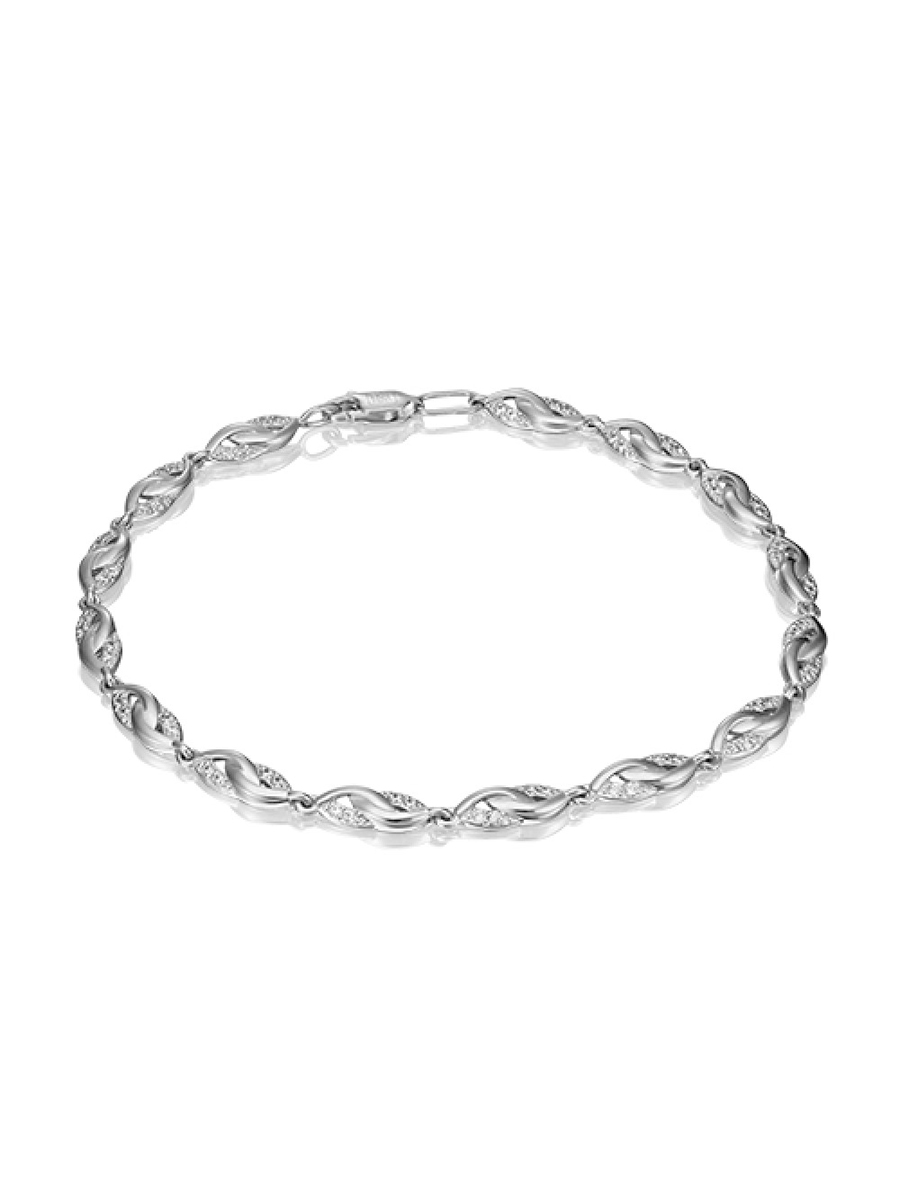 Браслет из белого золота с фианитом р. 18 PLATINA jewelry 05-0512-00-401-1120-24