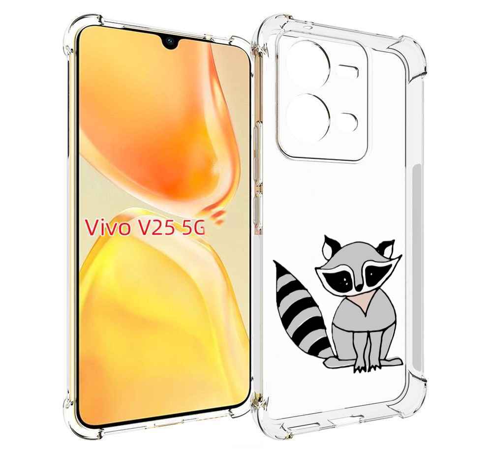 

Чехол MyPads Енотик для Vivo V25 5G / V25e, Прозрачный, Tocco