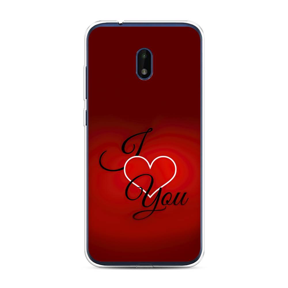 

Чехол Awog на Nokia C1 Plus / Нокиа C1 Plus "I love you 3", Красный;черный, 124650-6