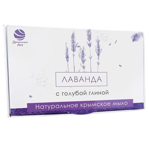

Мыло натуральное Душистый мир Лаванда с голубой глиной 85 г