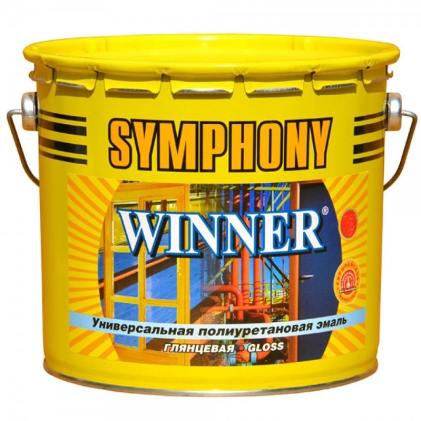 

Краска-эмаль Symphony Winner глянцевая 2,7 л RAL-1001, Winner