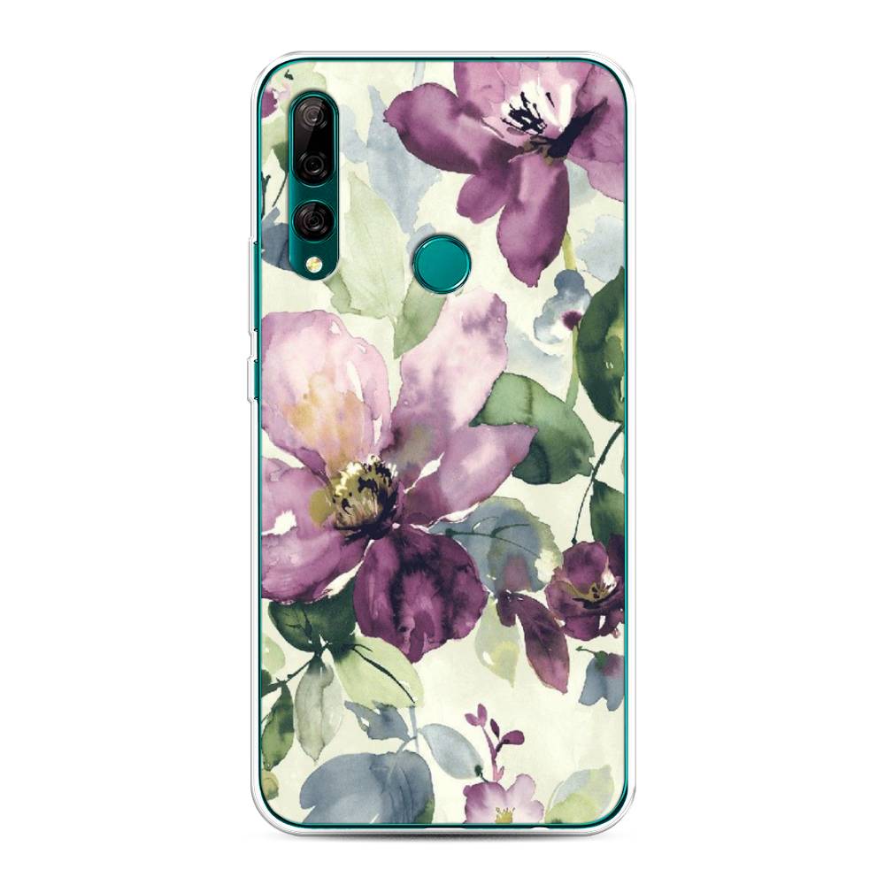 

Чехол Awog на Huawei Y9 Prime 2019 "Сиреневые цветы-акварель", Фиолетовый, 611950-10