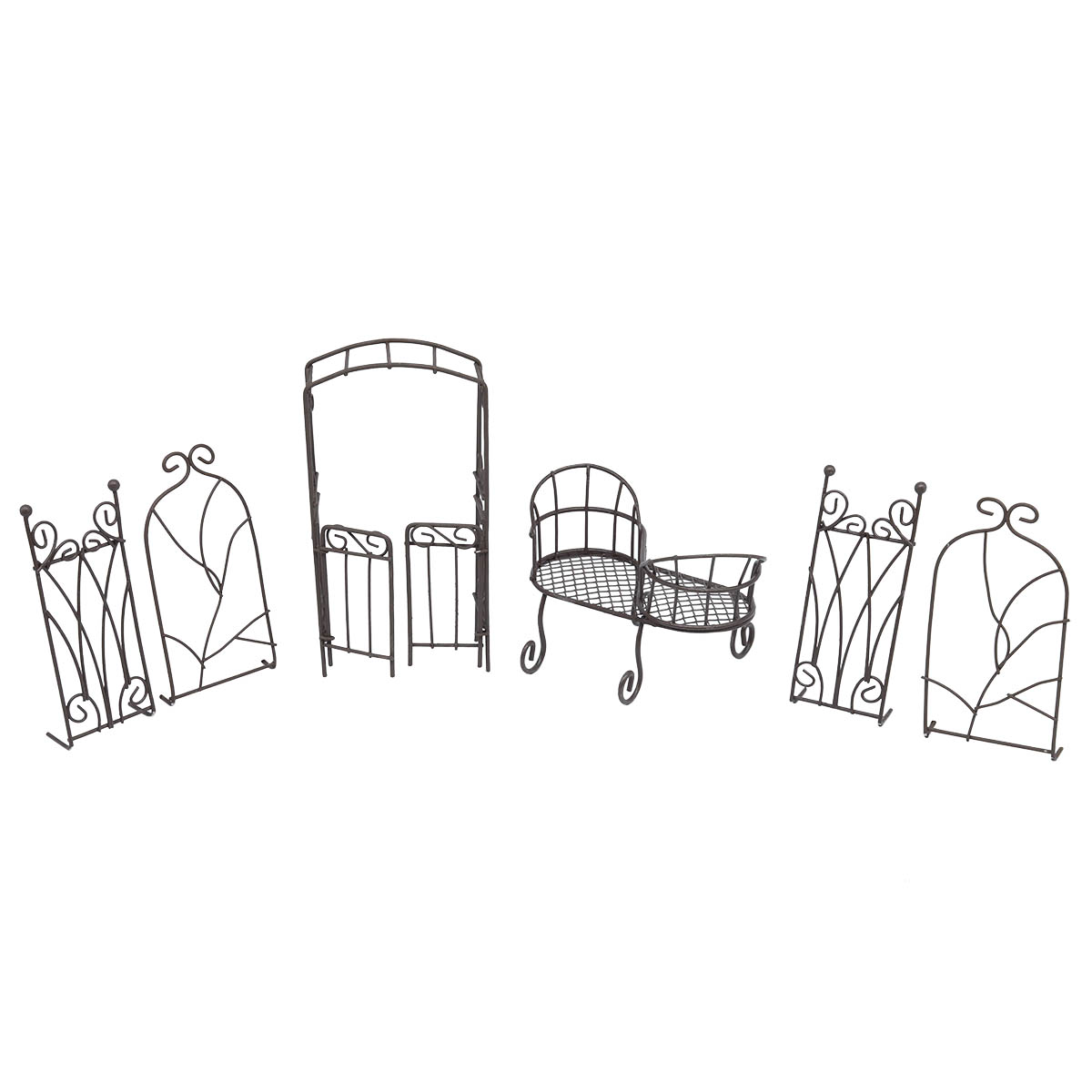 фото Мебель для куклы, 6 предметов (скамейка, мини-изгородь (4), мини-балкончик), astra&craft