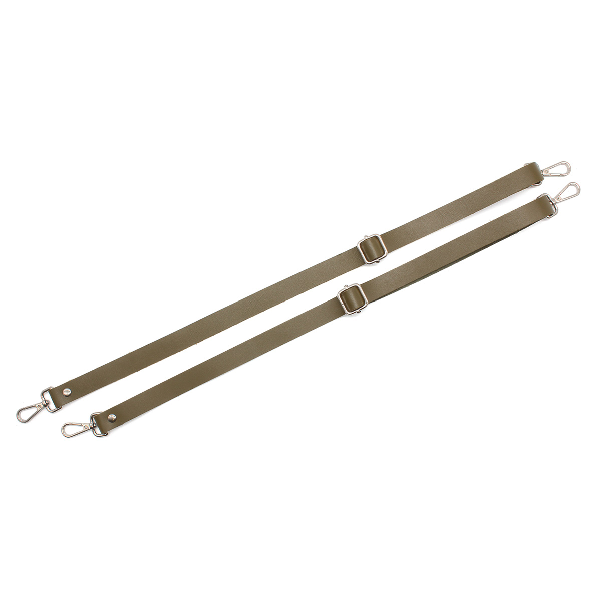 

Лямки для рюкзака регулируемые Hobby&Pro на карабинах, 2*80 см, кожа (болотный), 2 шт