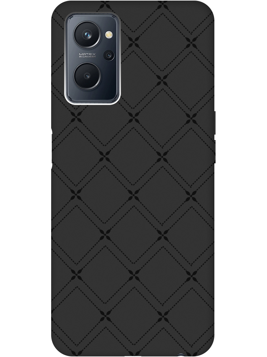 

Силиконовый чехол на Realme 9i с рисунком "Стильные линии" Soft Touch черный, 20000814