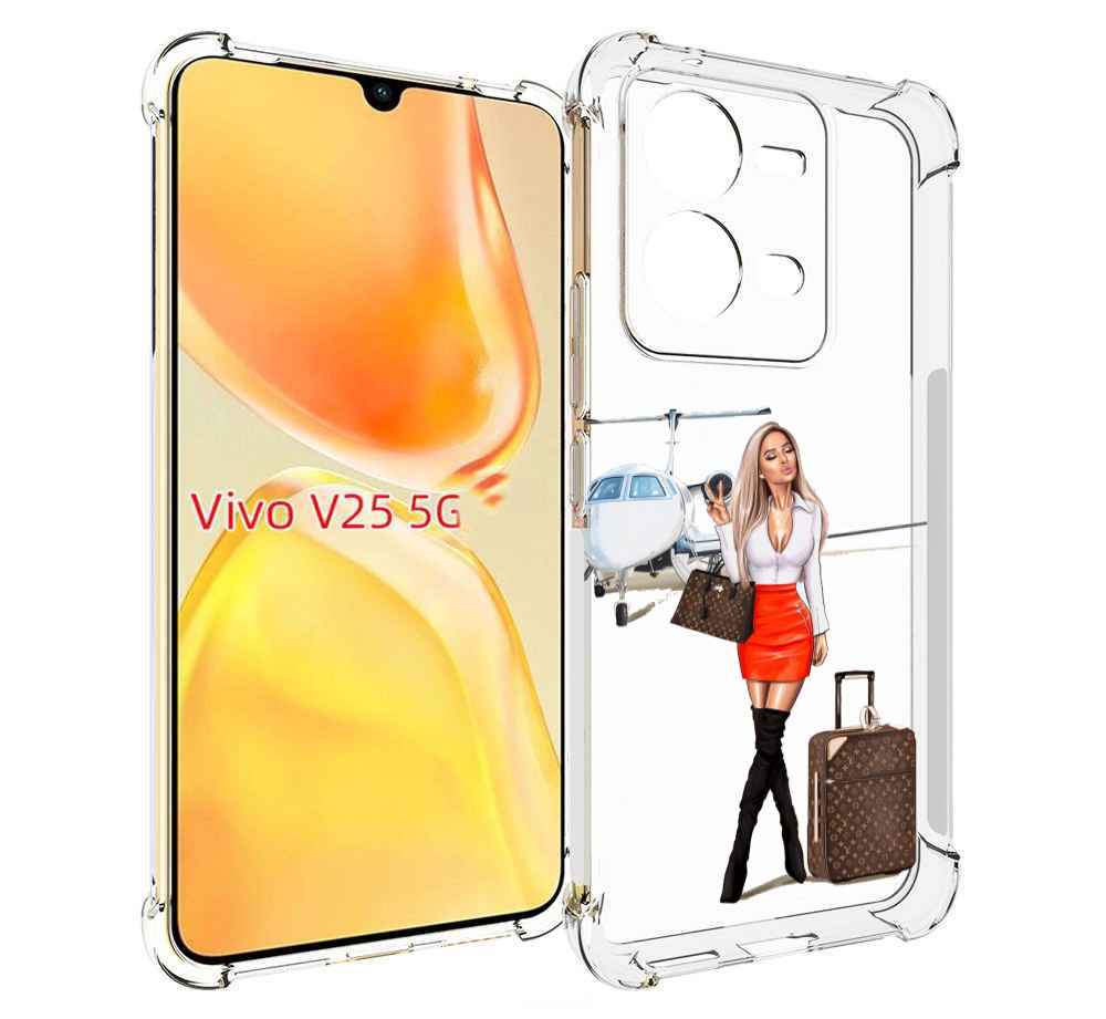 

Чехол MyPads Деловая-девушка женский для Vivo V25 5G / V25e, Прозрачный, Tocco