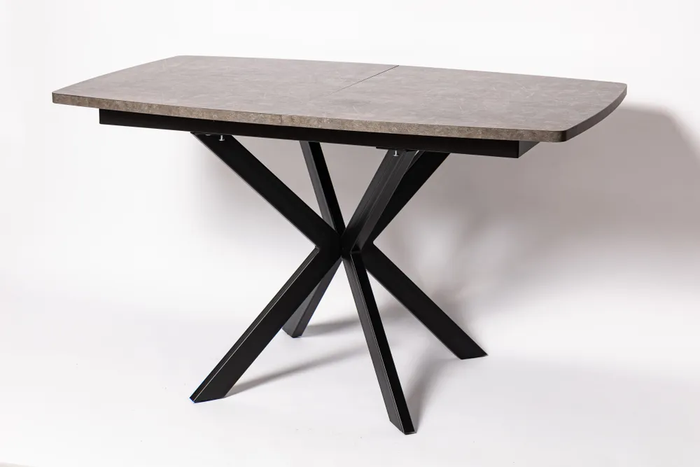 Стол обеденный Симпл-Офис Twist, хромикс бронза антрацит/черный