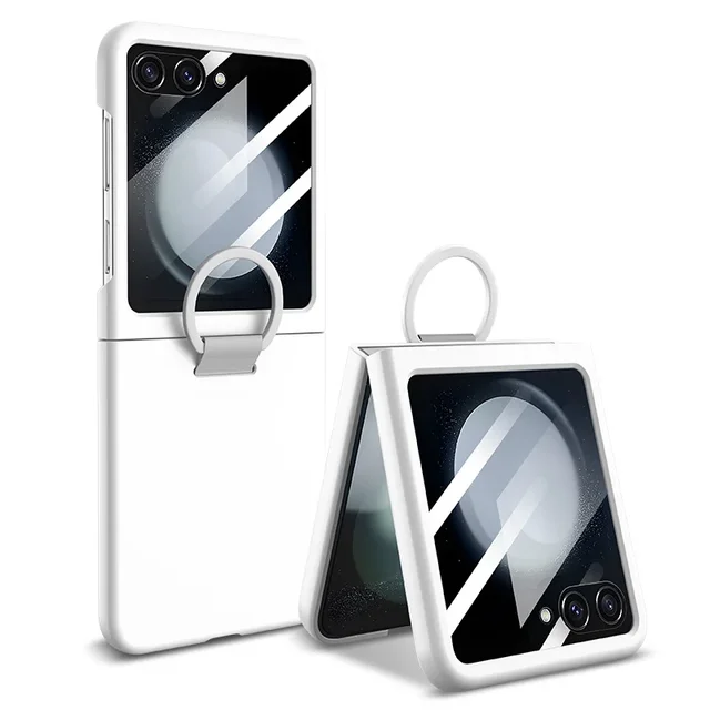 Чехол для Samsung Galaxy Z Flip 5 (белый), противоударный
