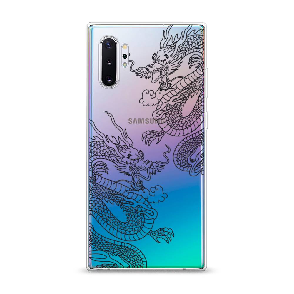 Чехол для Samsung Galaxy Note 10 Plus Два китайских дракона