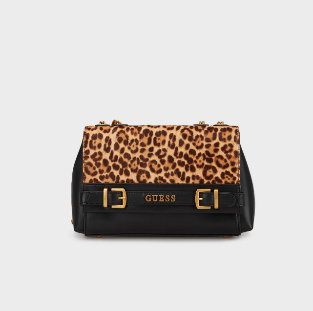 

Сумка хобо Guess для женщин, леопард, HWLH8985210, Черный;коричневый, HWLH8985210