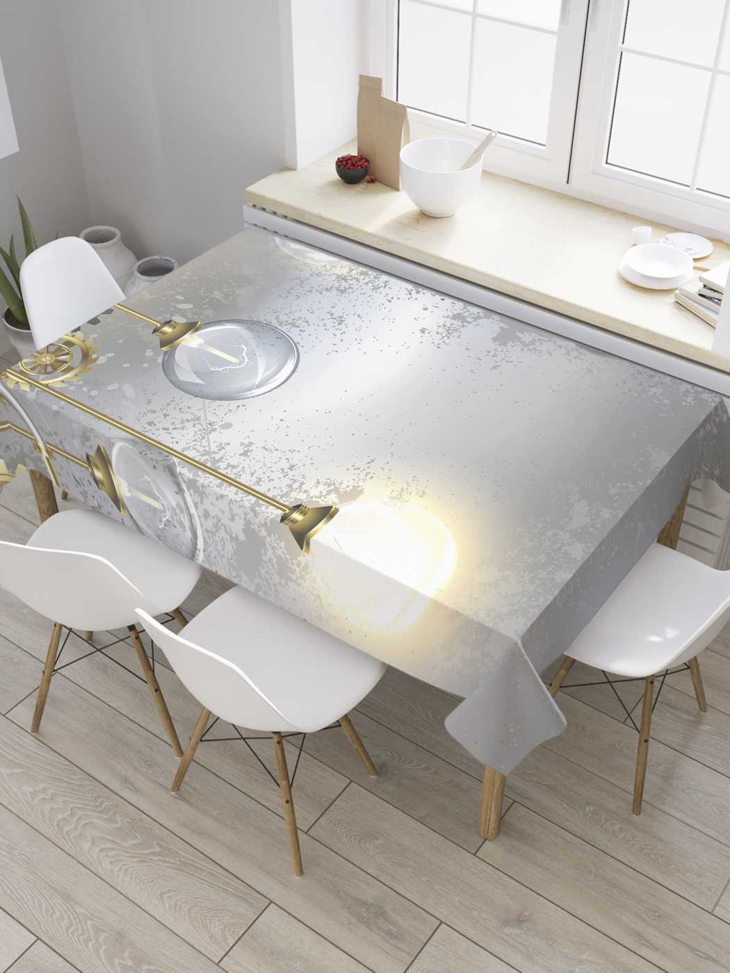 

Скатерть прямоугольная JoyArty "Лампы лофт" из оксфорда, 180x145 см, Лампы лофт