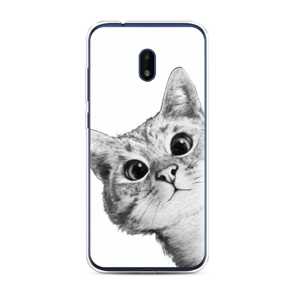 

Чехол Awog на Nokia C1 Plus / Нокиа C1 Plus "Кот рисунок черно-белый", Черный, 124650-1