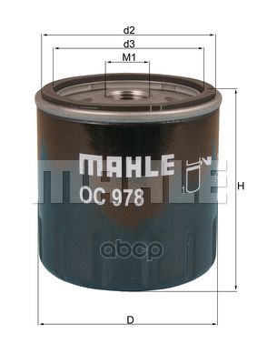 

Фильтр масляный MAHLE OC978, OC978