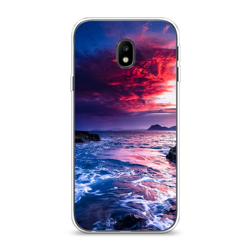 

Чехол Awog на Samsung Galaxy J3 2017 / Самсунг J3 2017 "Волны 1", Розовый;синий, 22550-4