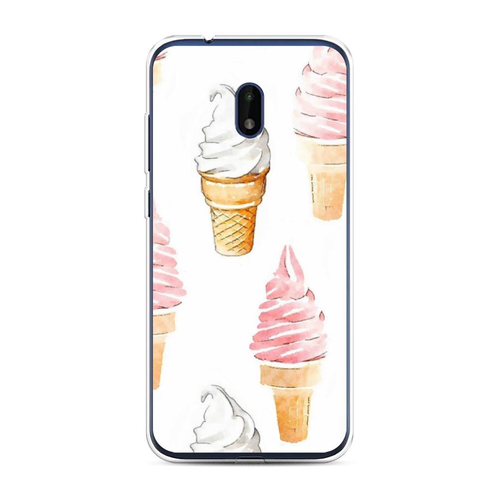 

Чехол Awog на Nokia C1 Plus / Нокиа C1 Plus "Нарисованное мороженое", Белый;розовый, 124650-10