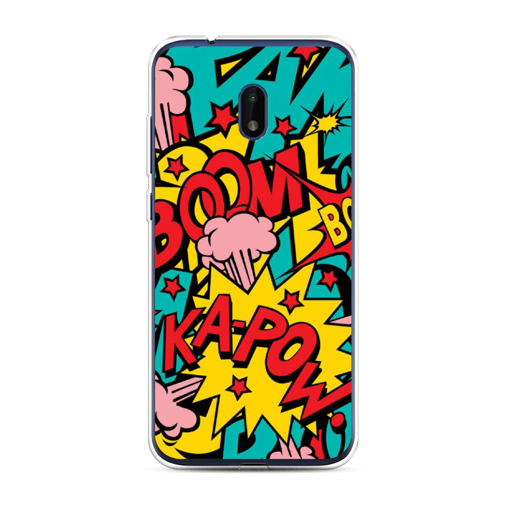 

Чехол Awog на Nokia C1 Plus / Нокиа C1 Plus "Постер pop art", Голубой;желтый;красный, 124650-9