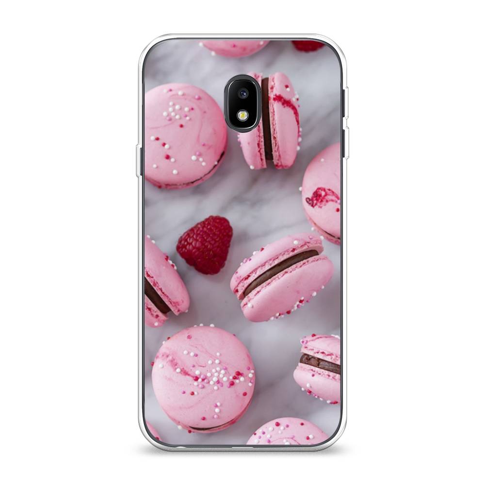 

Чехол Awog на Samsung Galaxy J3 2017 / Самсунг J3 2017 "Макарони с малиной", Серый;розовый, 22550-10